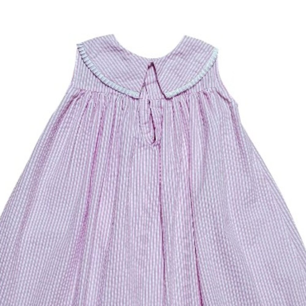 Bailey Boys Pink Striped Seersucker Dress Size 4 - Picture 5 of 5